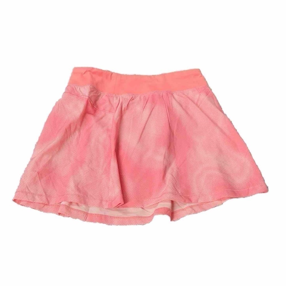 NWT All In Motion Gradient Dot Girls Skort Coral Pink Orange White XL 14/16